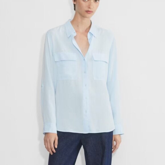 Babaton utility poplin shirt in light blue 2XS - Picture 1 of 13